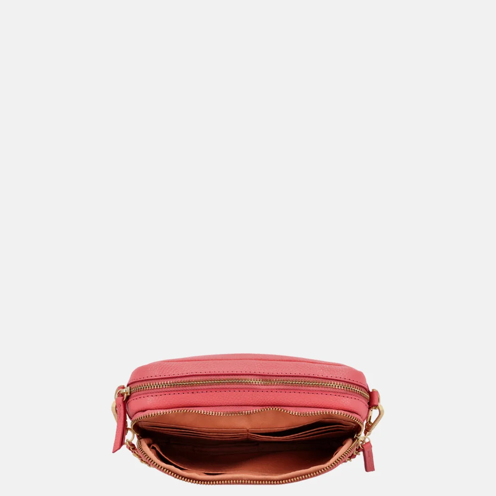 Loulou Essentiels Emilie crossbody tas grapefruit bij Duifhuizen