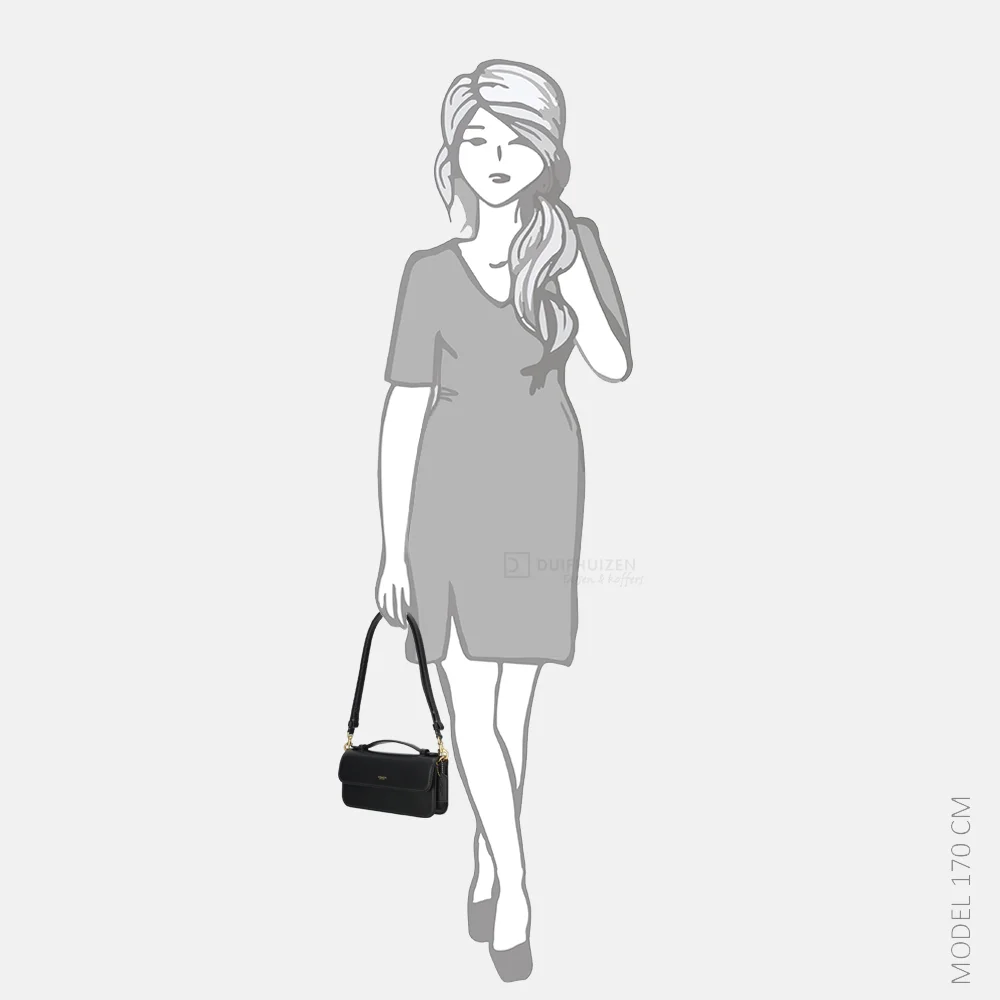 Coach Elora top handle crossbody tas black bij Duifhuizen