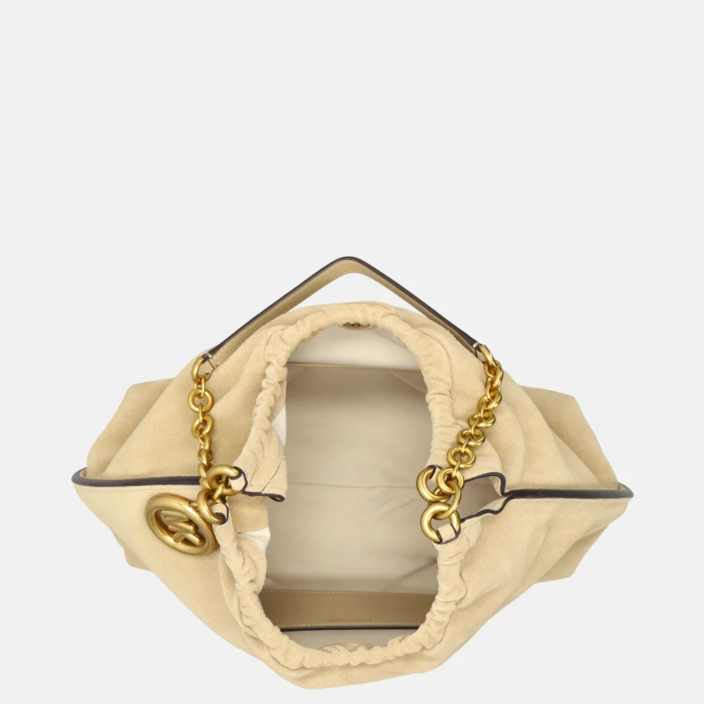 Michael Kors Indie cinch schoudertas L khaki bij Duifhuizen