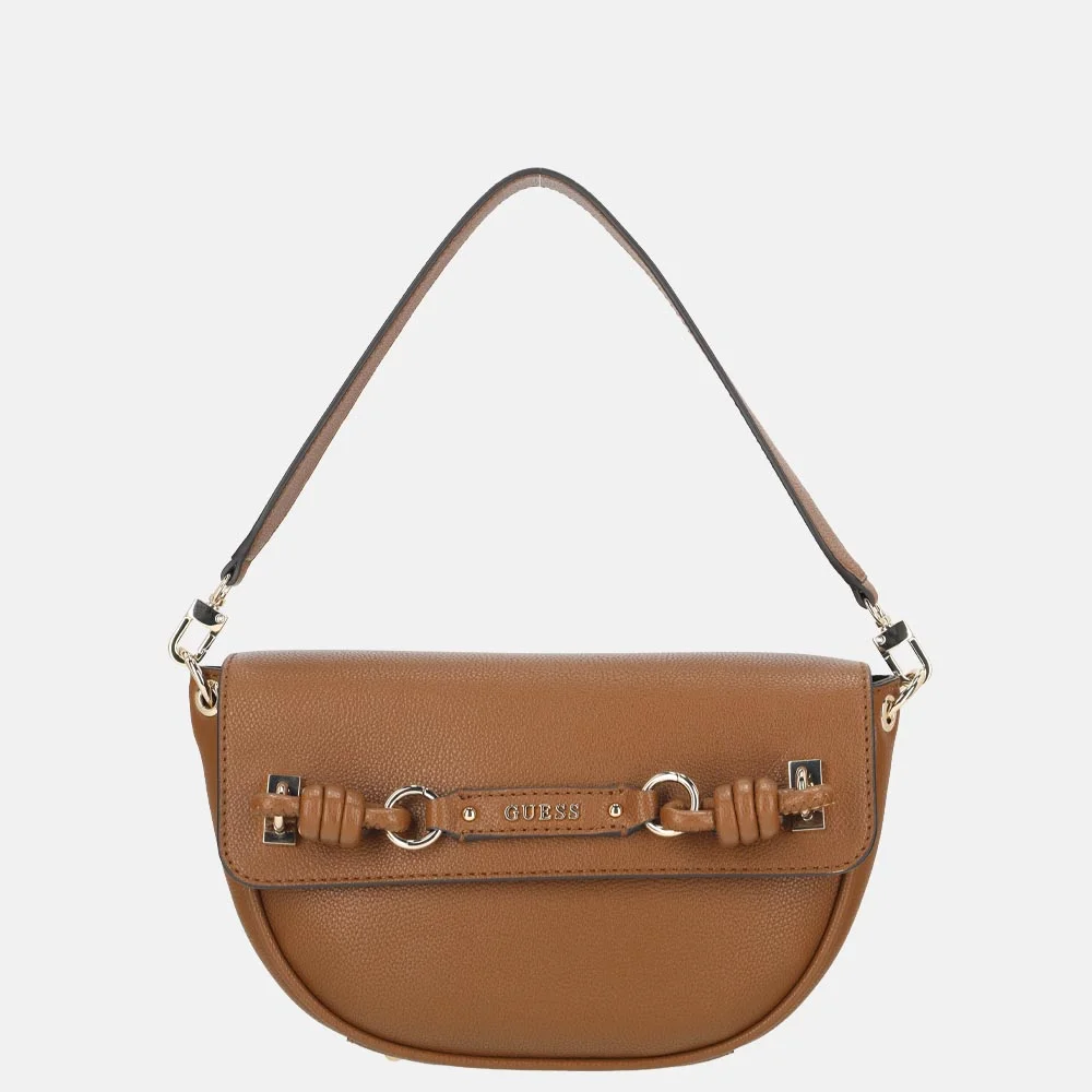 Guess Camelia schoudertas cognac bij Duifhuizen
