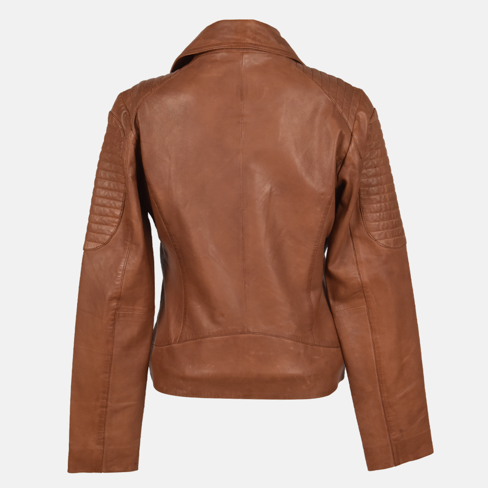 Dekkers Ledermode Lora dames jack cognac bij Duifhuizen