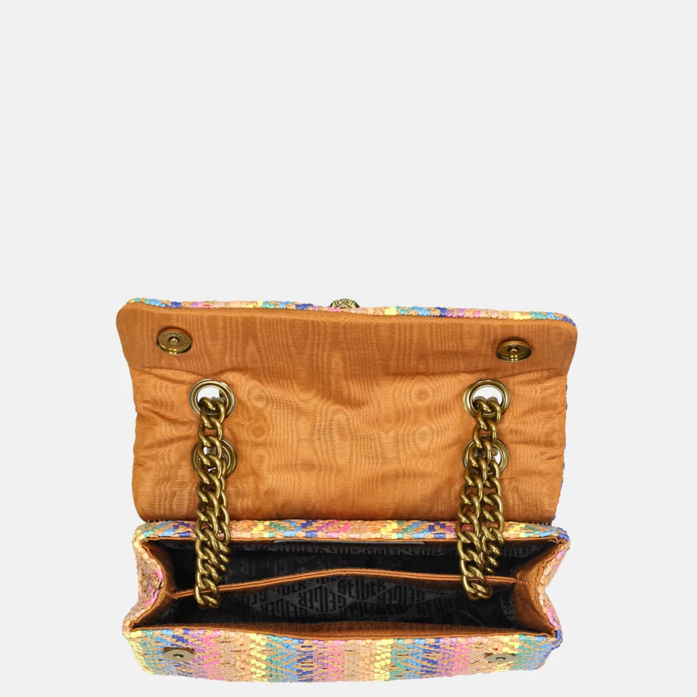 Kurt Geiger Kensington schoudertas M raffia multi bij Duifhuizen