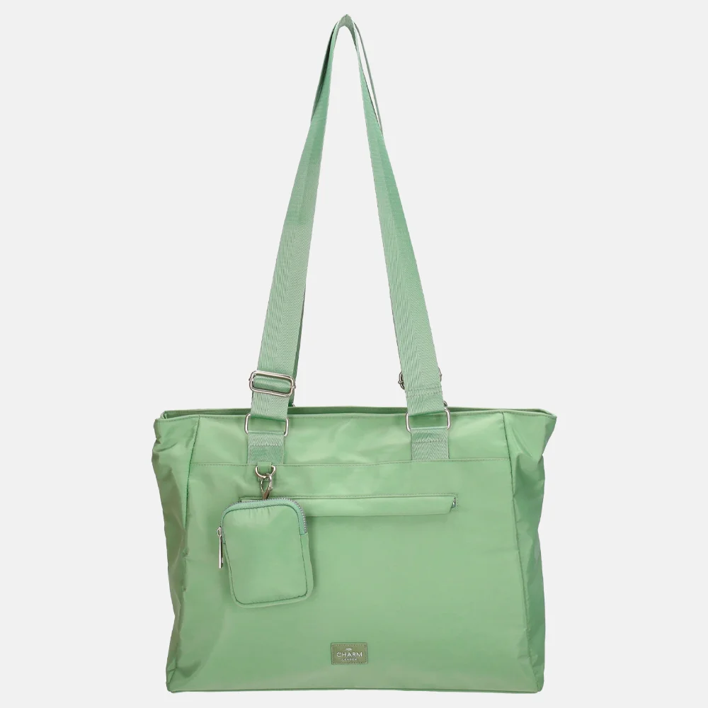 Charm London shopper mint bij Duifhuizen