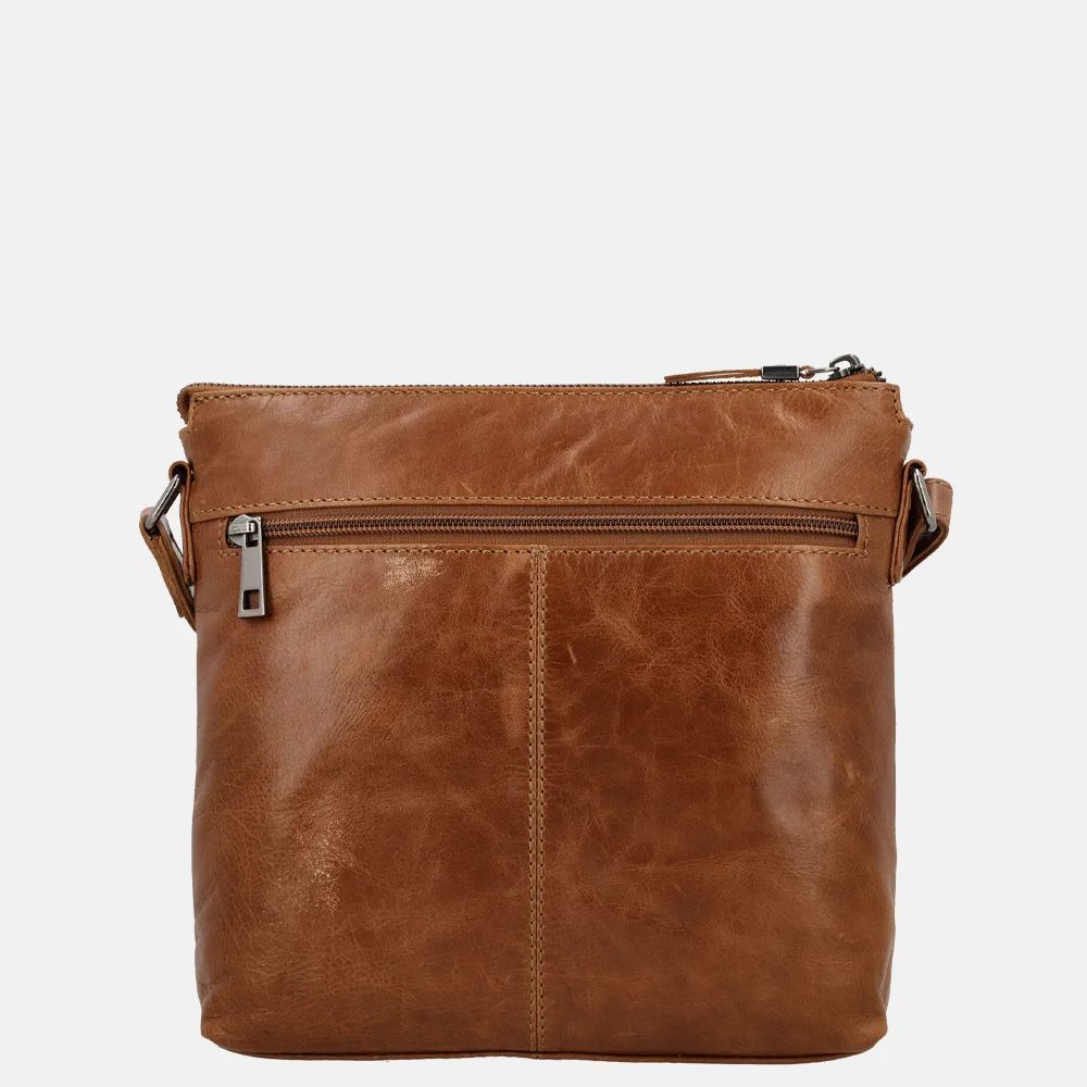 Hide & Stitches Idaho crossbody tas bruin bij Duifhuizen