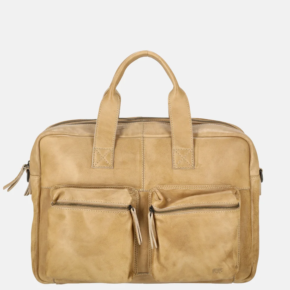 Bear Design laptoptas beige bij Duifhuizen