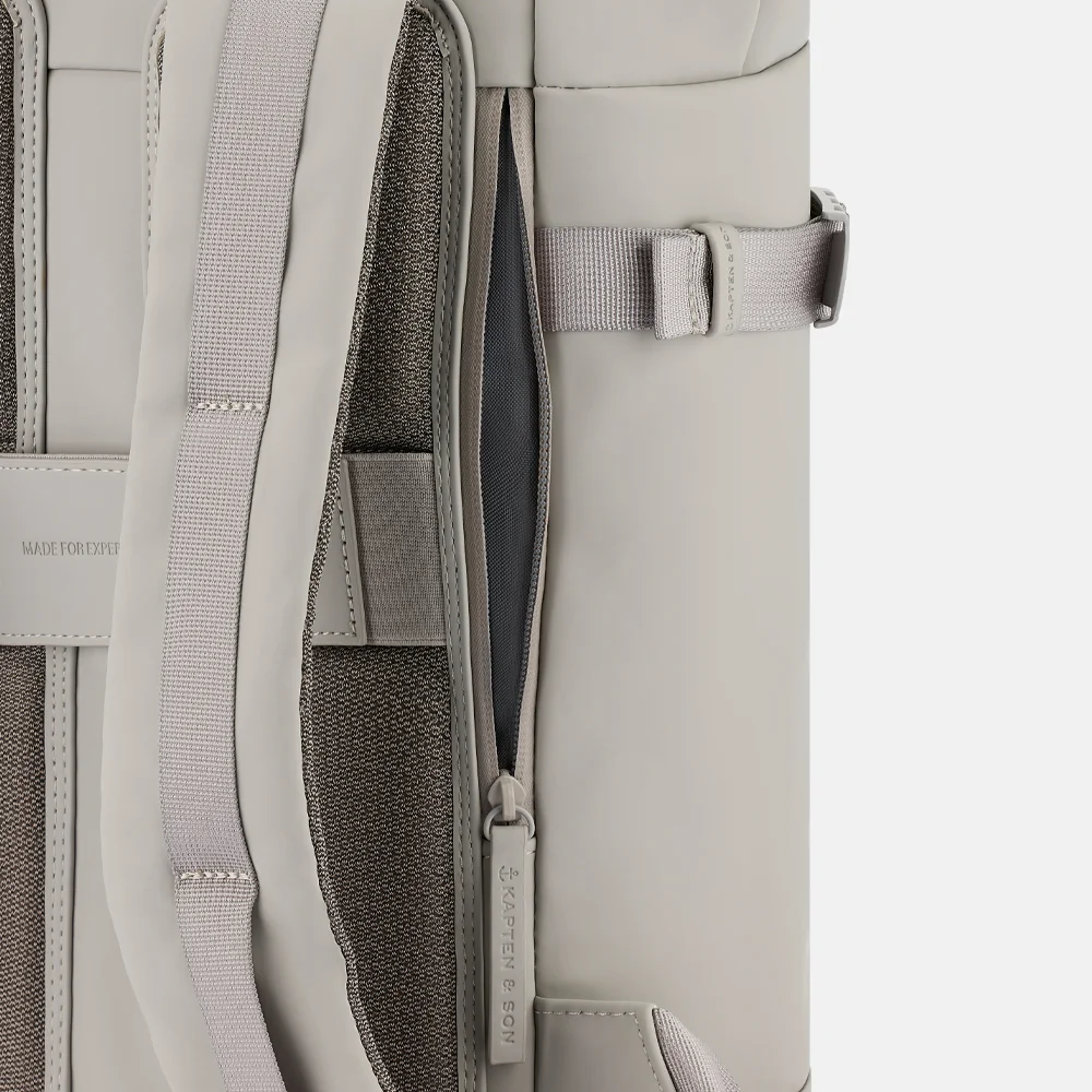 Kapten & Son HELSINKI 2.0 laptoprugzak greige bij Duifhuizen