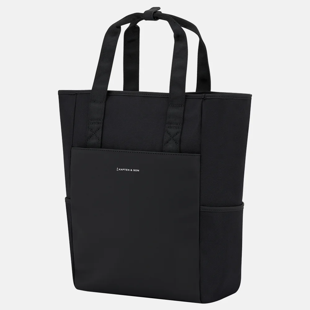 Kapten & Son Lindby rugzak 14 inch all black bij Duifhuizen