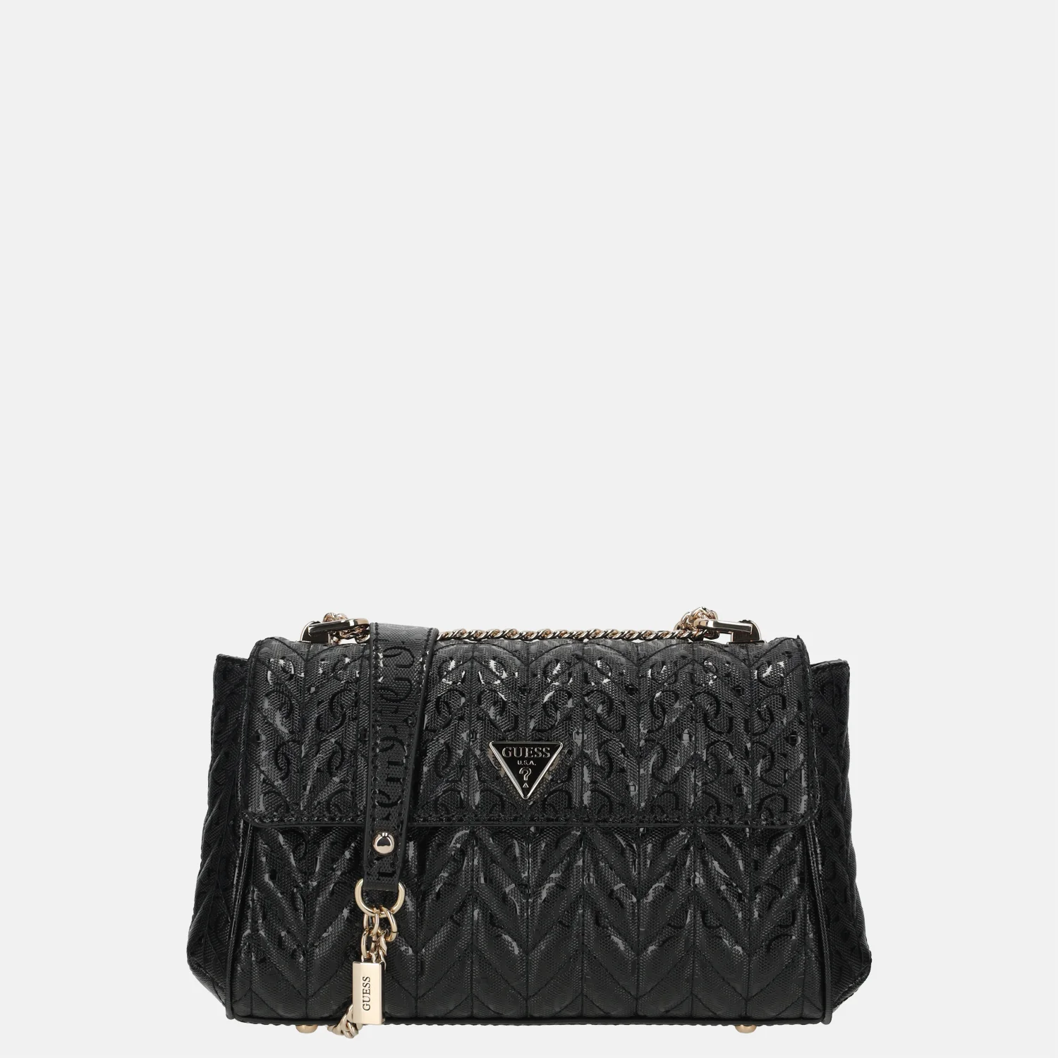 Guess Stacey crossbody tas black bij Duifhuizen