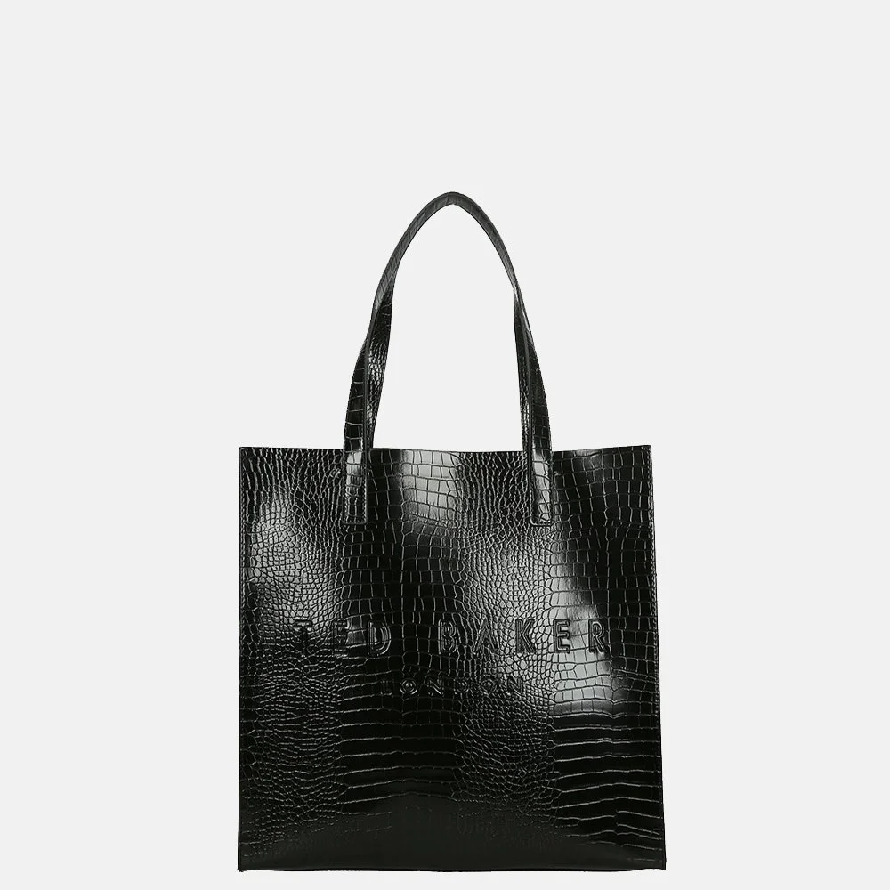 Ted Baker Reptcon shopper black bij Duifhuizen