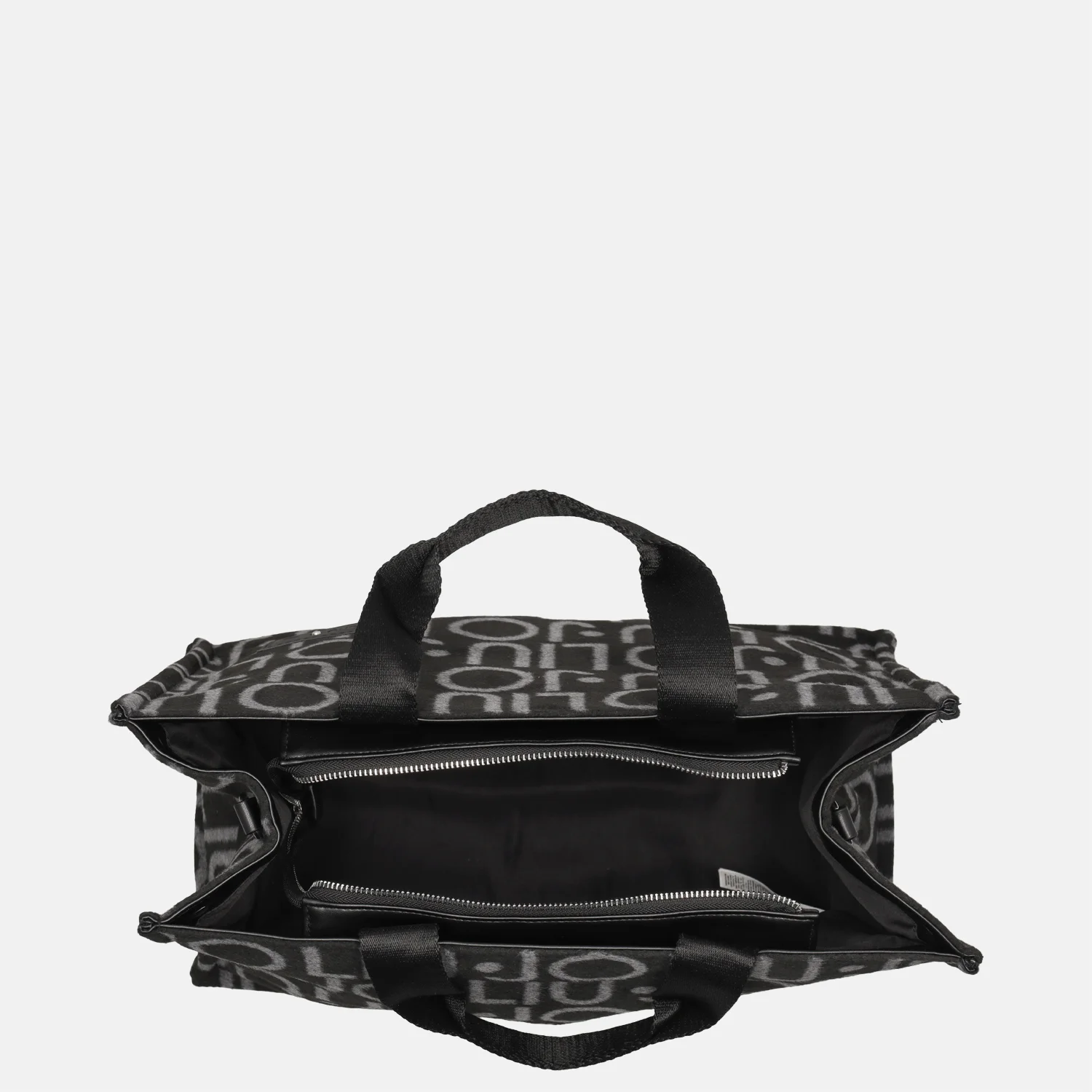 Liu Jo tote logo shopper L nero bij Duifhuizen