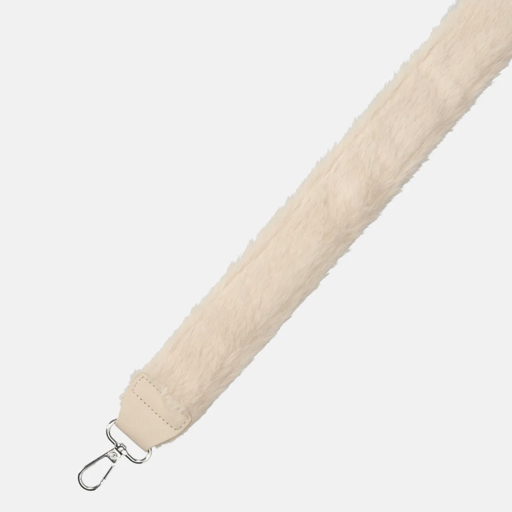 Duifhuizen faux fur schouderband beige zilver bij Duifhuizen