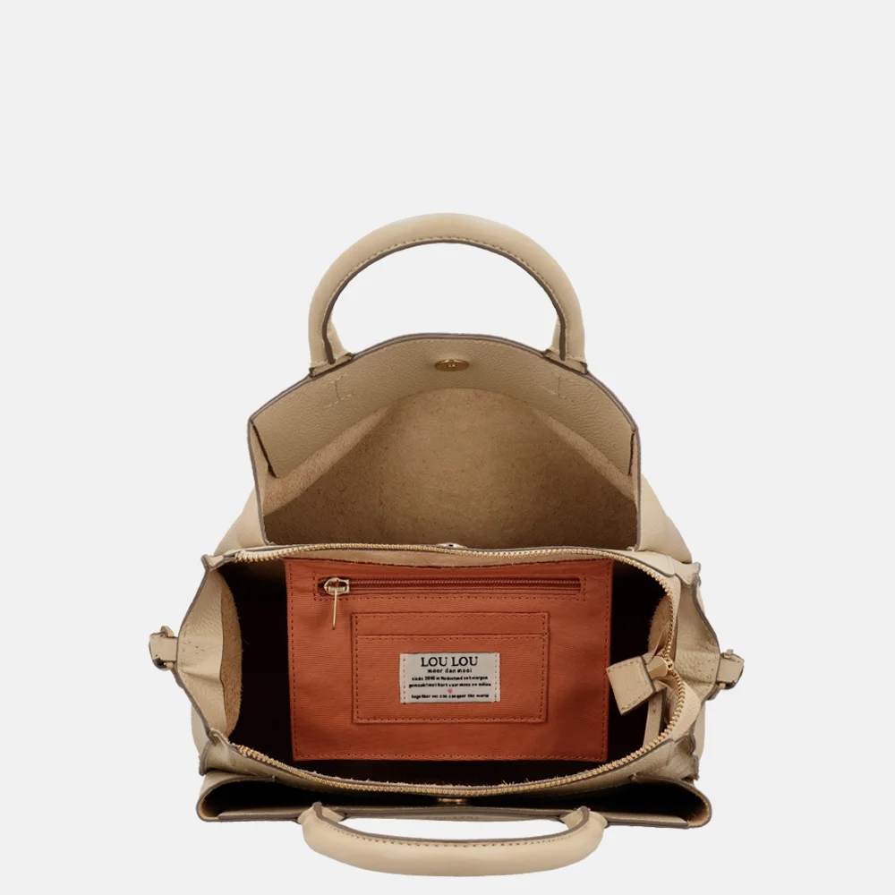 Loulou Essentiels Vera handtas M beige bij Duifhuizen