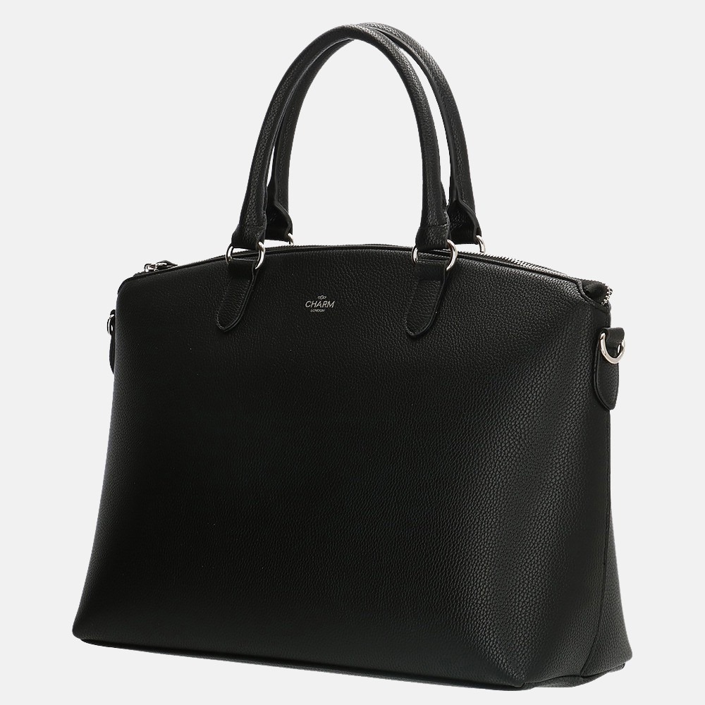 Charm London Stratford handtas 13 inch black bij Duifhuizen