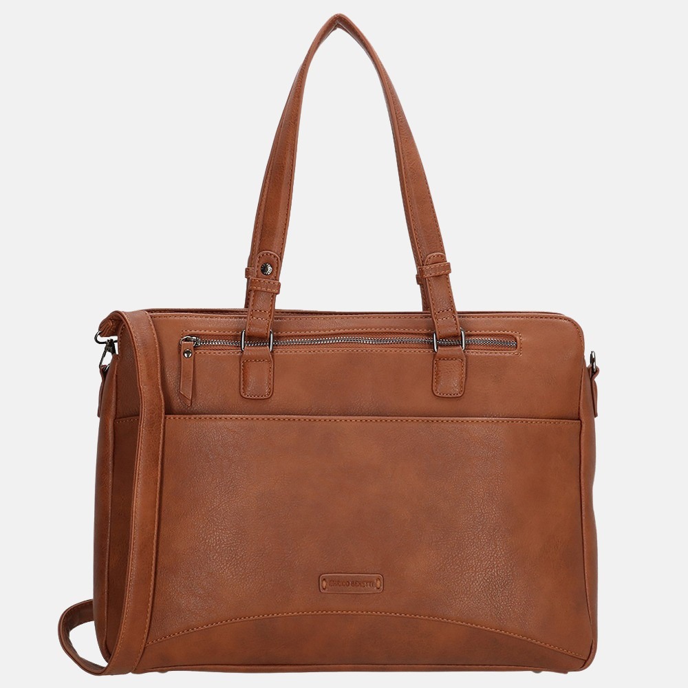 Enrico Benetti Lily laptoptas 14 inch cognac bij Duifhuizen