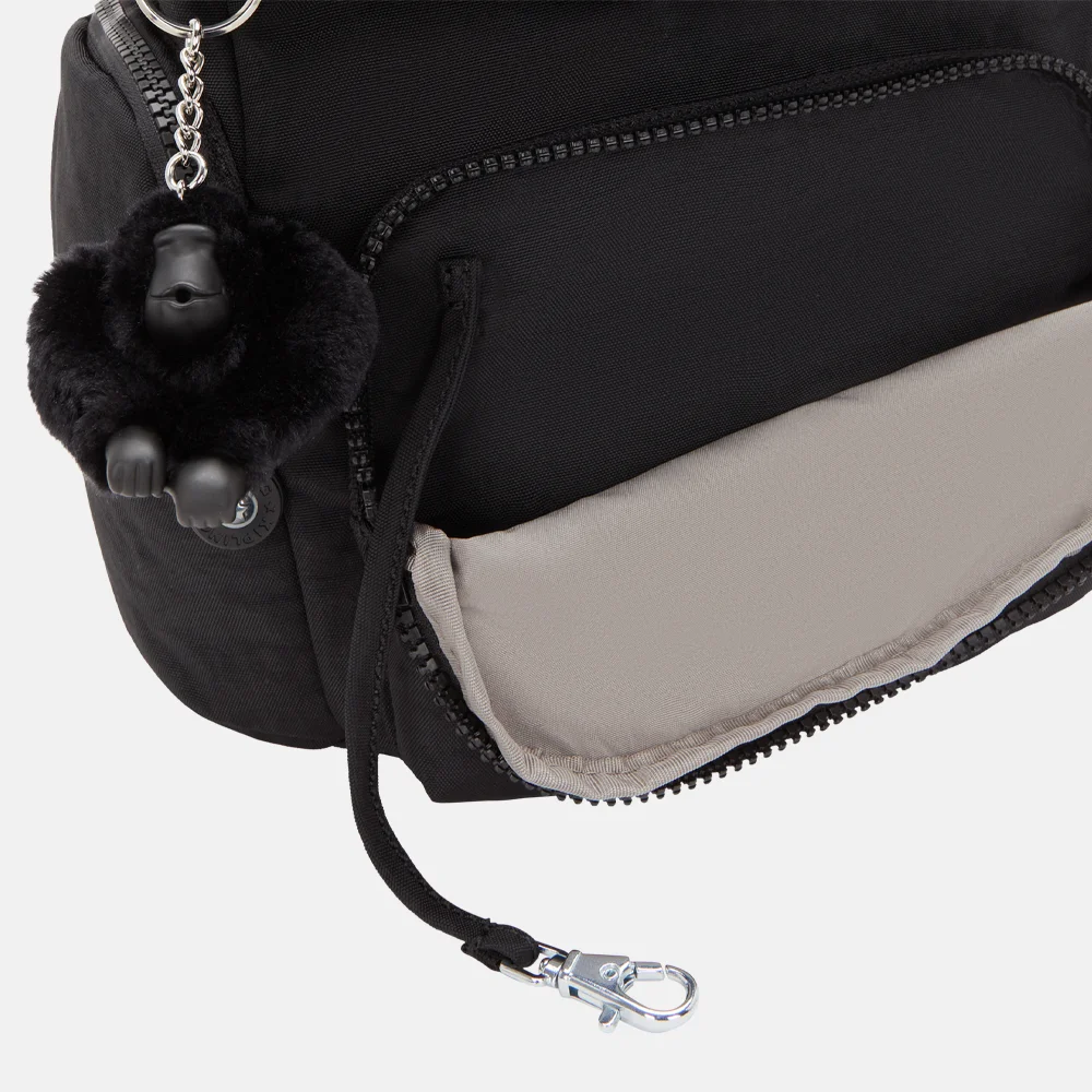 Kipling City Zip rugzak mini black noir bij Duifhuizen