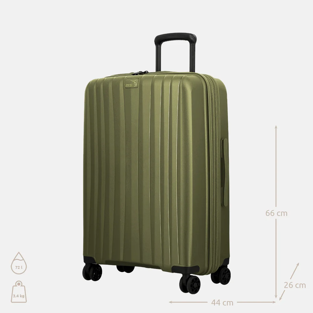 Jump Enais reiskoffer 66 cm olive bij Duifhuizen