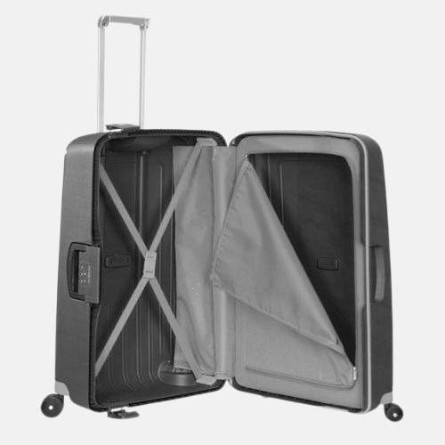 Samsonite S'Cure spinner 75 cm black bij Duifhuizen