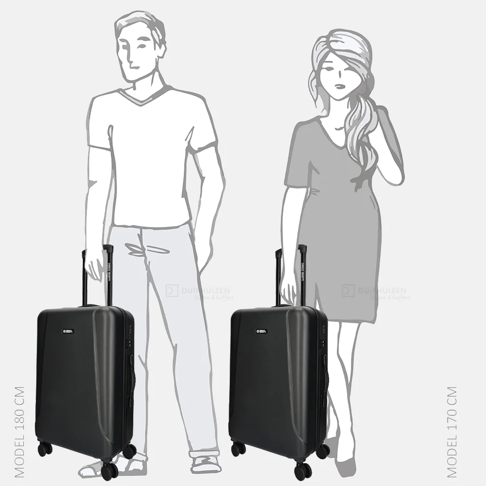 Enrico Benetti Edmonton reiskoffer 65 cm zwart bij Duifhuizen