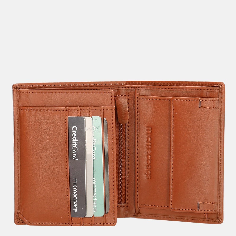 Micmacbags Wallstreet billfold cognac bij Duifhuizen