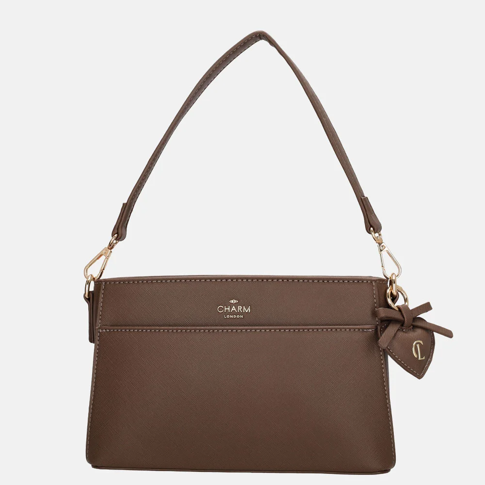Charm London Cambridge crossbody tas mocca bij Duifhuizen