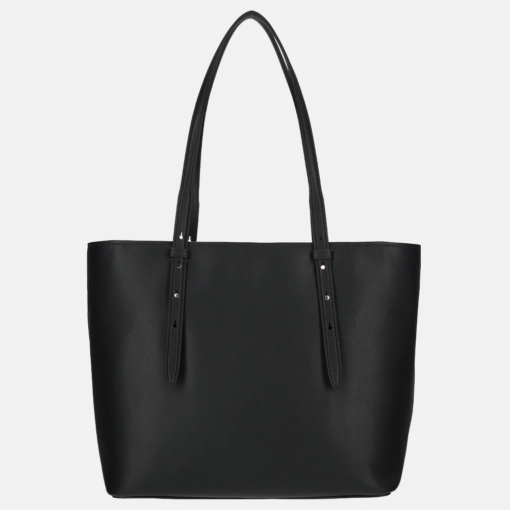Kate Spade Zipper tote shopper fine grain leather black bij Duifhuizen