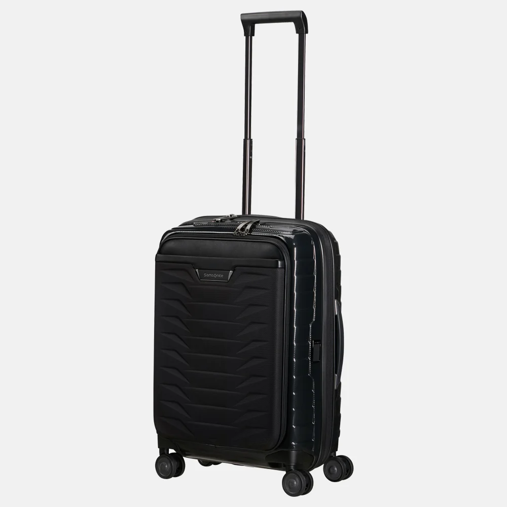 Samsonite Proxis frontpocket handbagage koffer 55 cm expandable black bij Duifhuizen