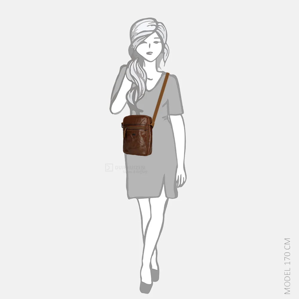 Bear Design crossbody tas cognac bij Duifhuizen