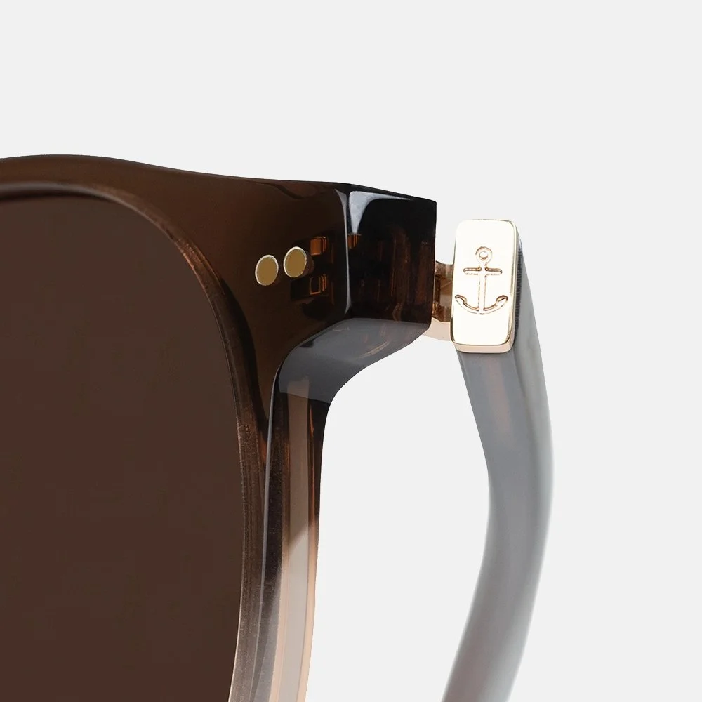 Kapten & Son Marais zonnebril large gradient brown bij Duifhuizen