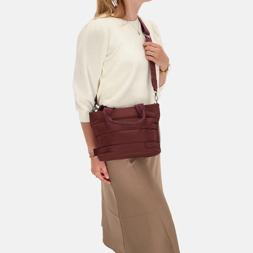 Zebra Trends Elske puffy handtas S bordeaux bij Duifhuizen