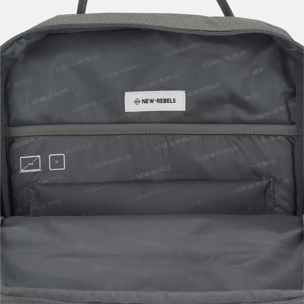 New Rebels Trondheim rugzak 15 inch antracite bij Duifhuizen