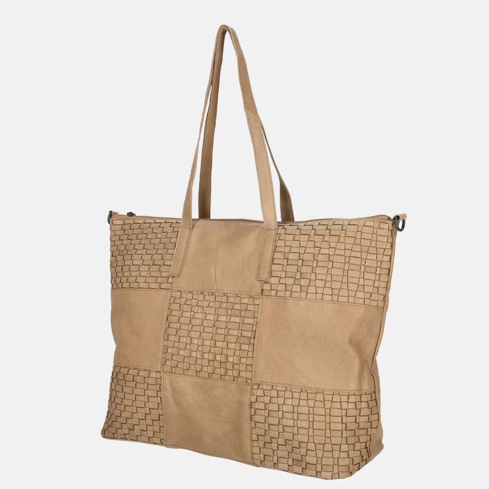 Enrico Benetti Sicily shopper lichttaupe bij Duifhuizen