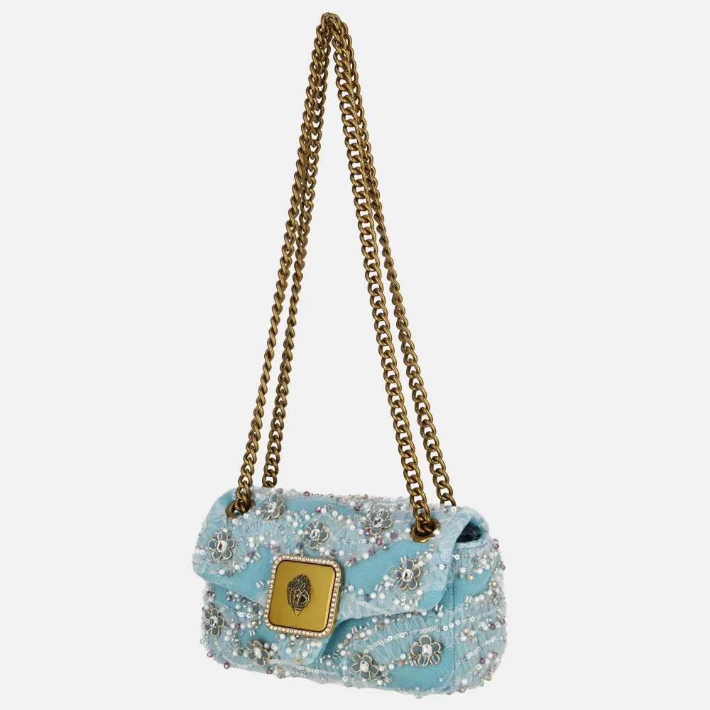 Kurt Geiger Pimlico schoudertas mini blue pal bij Duifhuizen