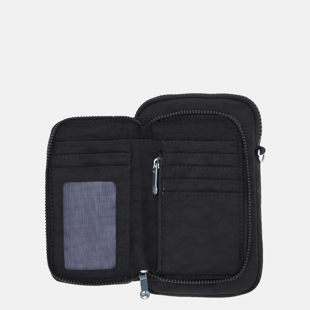 Kipling Telmo telefoontas black noir bij Duifhuizen