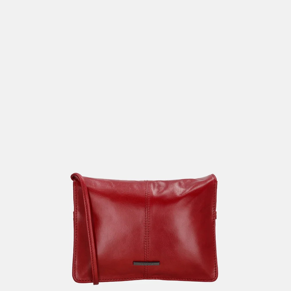 Claudio Ferrici Pelle Vecchia crossbody tas red