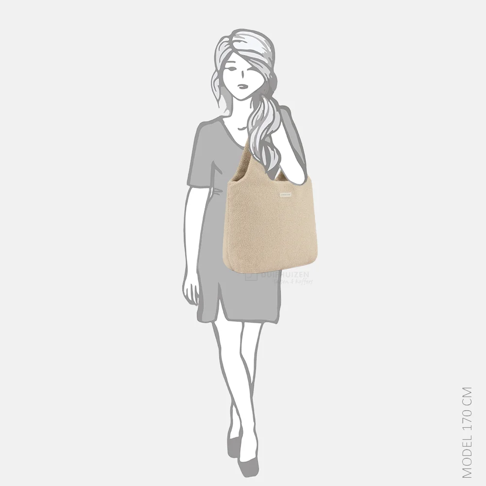 Kapten & Son Skara shopper sandstone fleece bij Duifhuizen