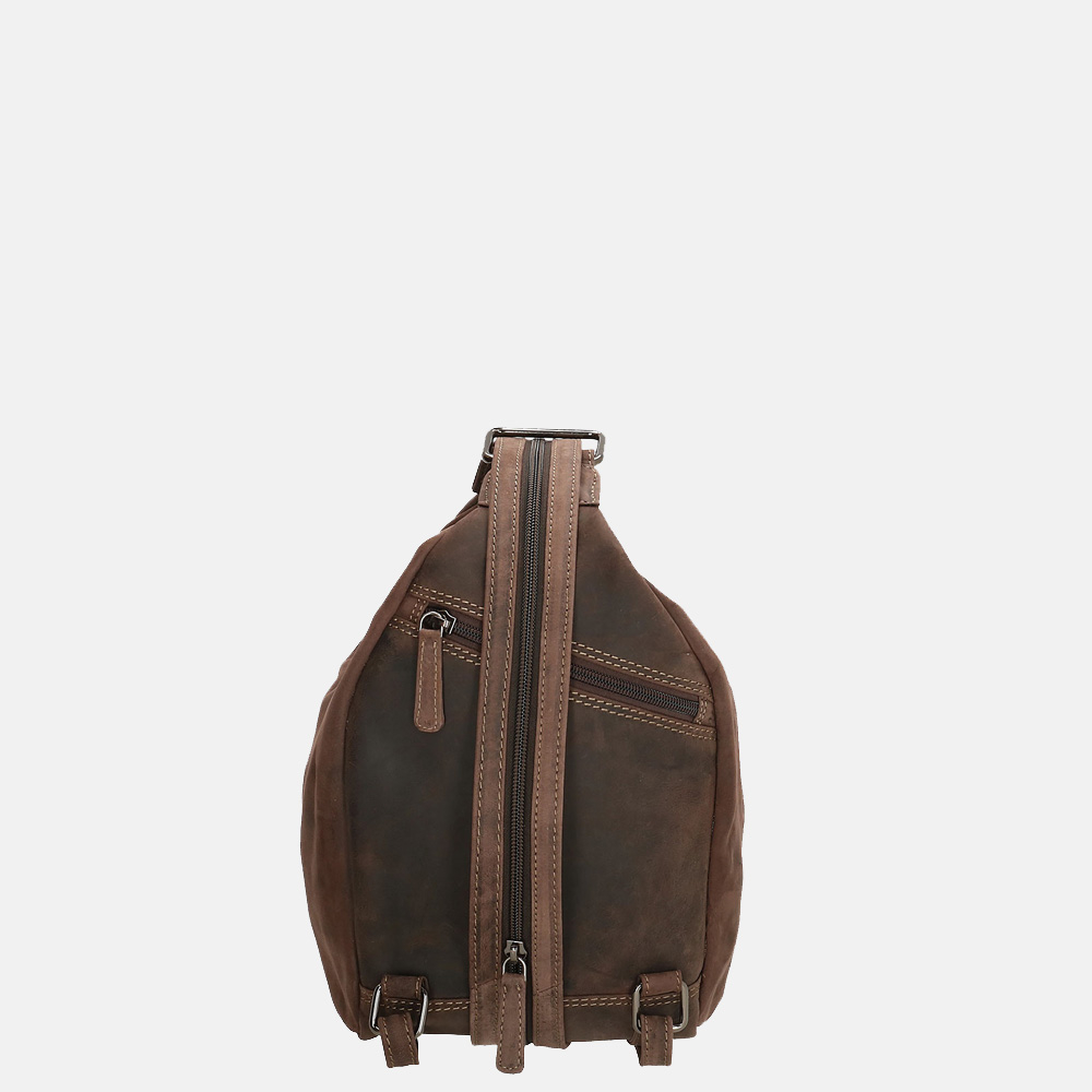 Old West rugzak dark brown bij Duifhuizen