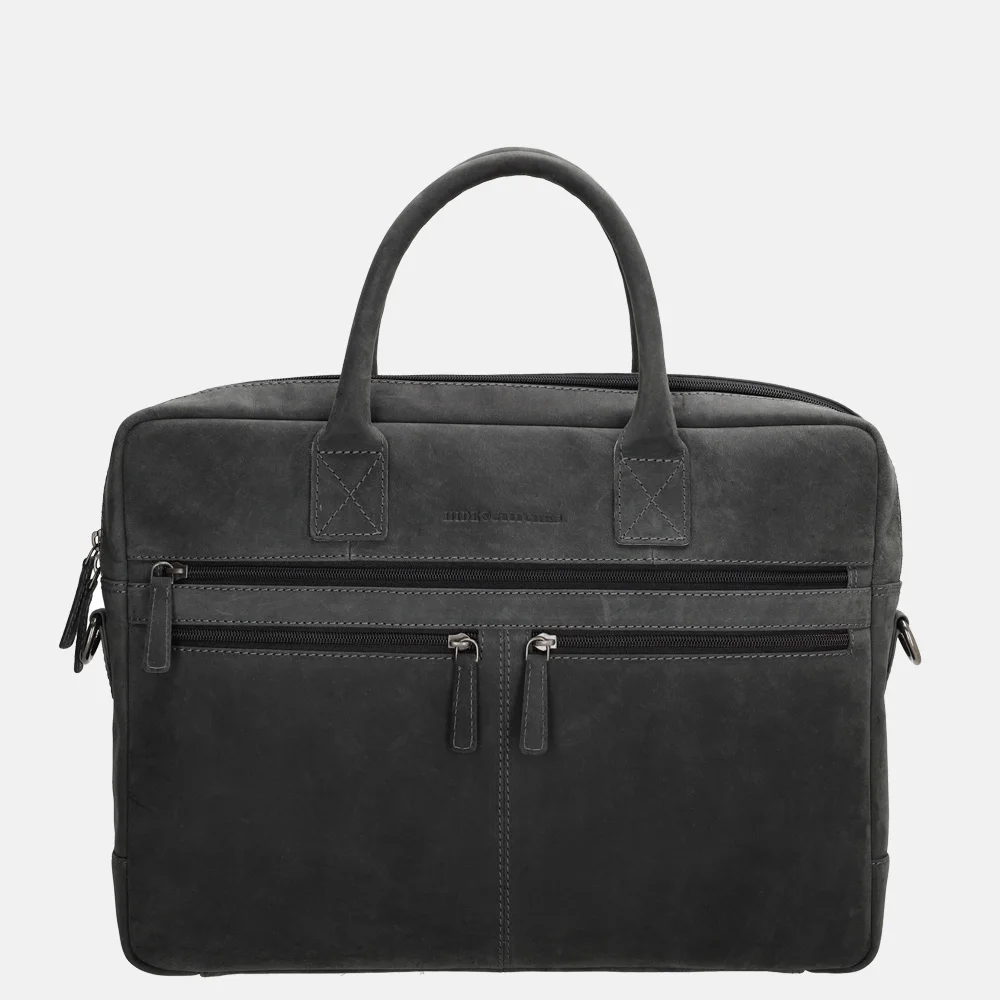 Hide & Stitches Idaho laptoptas 15 inch zwart bij Duifhuizen