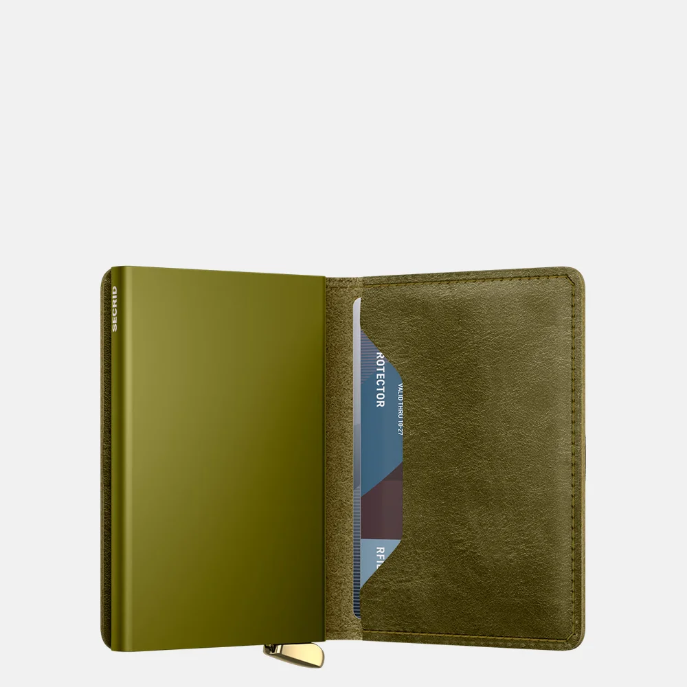 Secrid Premium Slimwallet pasjeshouder Basco Olive + bij Duifhuizen