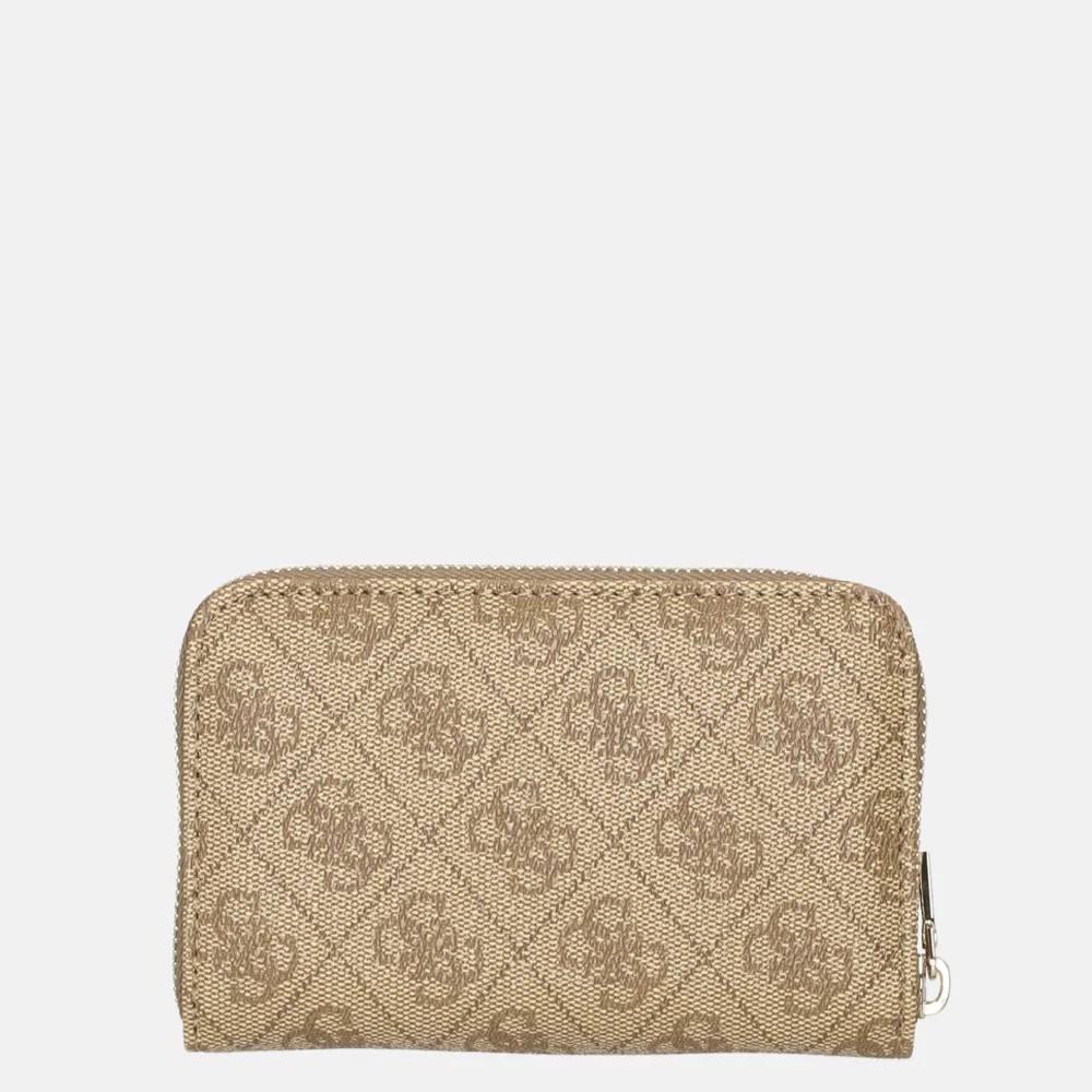 Guess Laurel SLG ziparound portemonnee M latte logo bij Duifhuizen