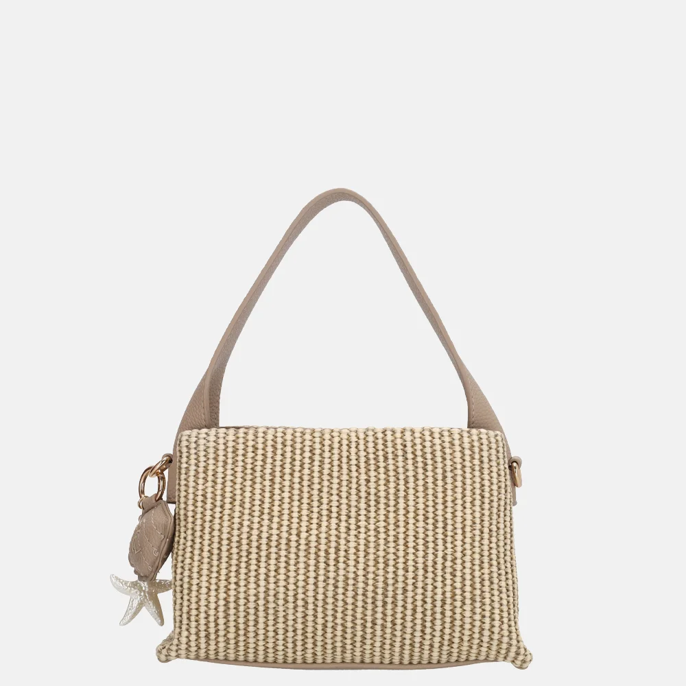 Charm London Santorini handtas S taupe bij Duifhuizen