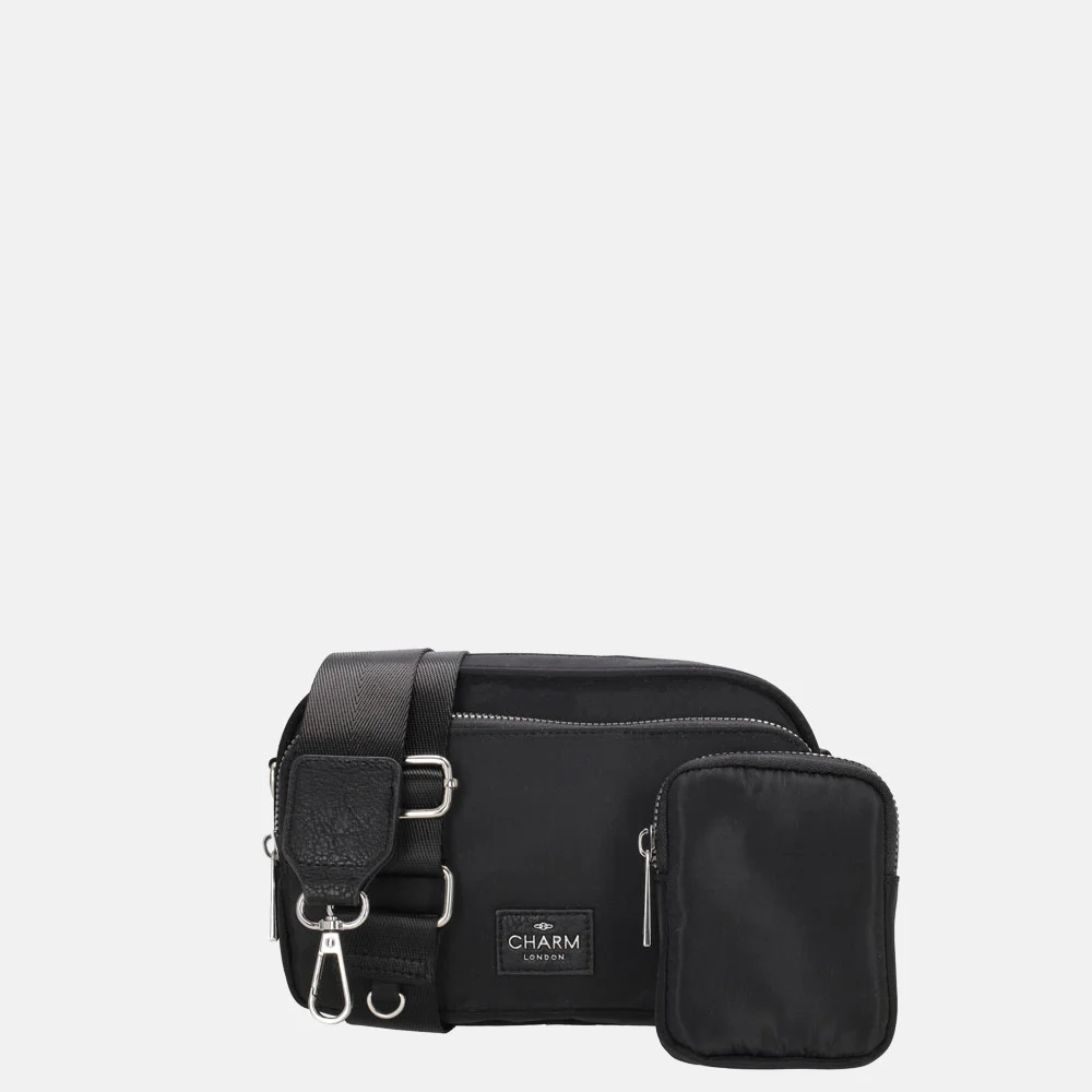 Charm London Odeon crossbody tas zwart