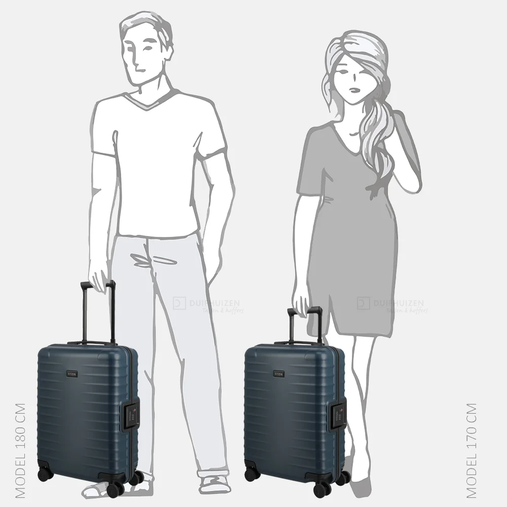 Titan Overseas handbagage koffer 55 cm midnight blue bij Duifhuizen