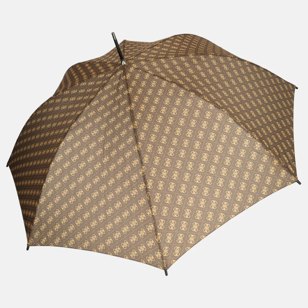 Guess stokparaplu logo brown/ochre