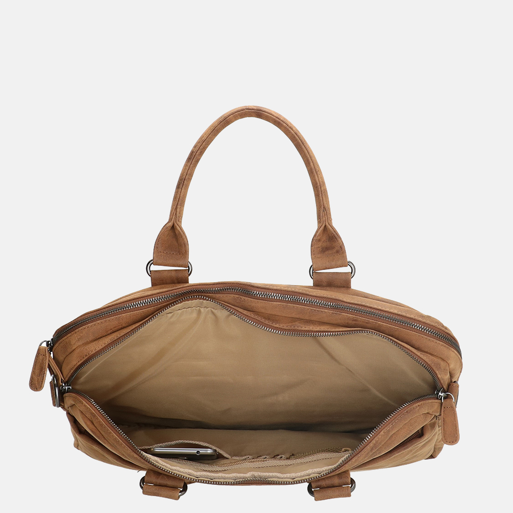 Enrico Benetti Madrid laptoptas 15 inch bruin bij Duifhuizen