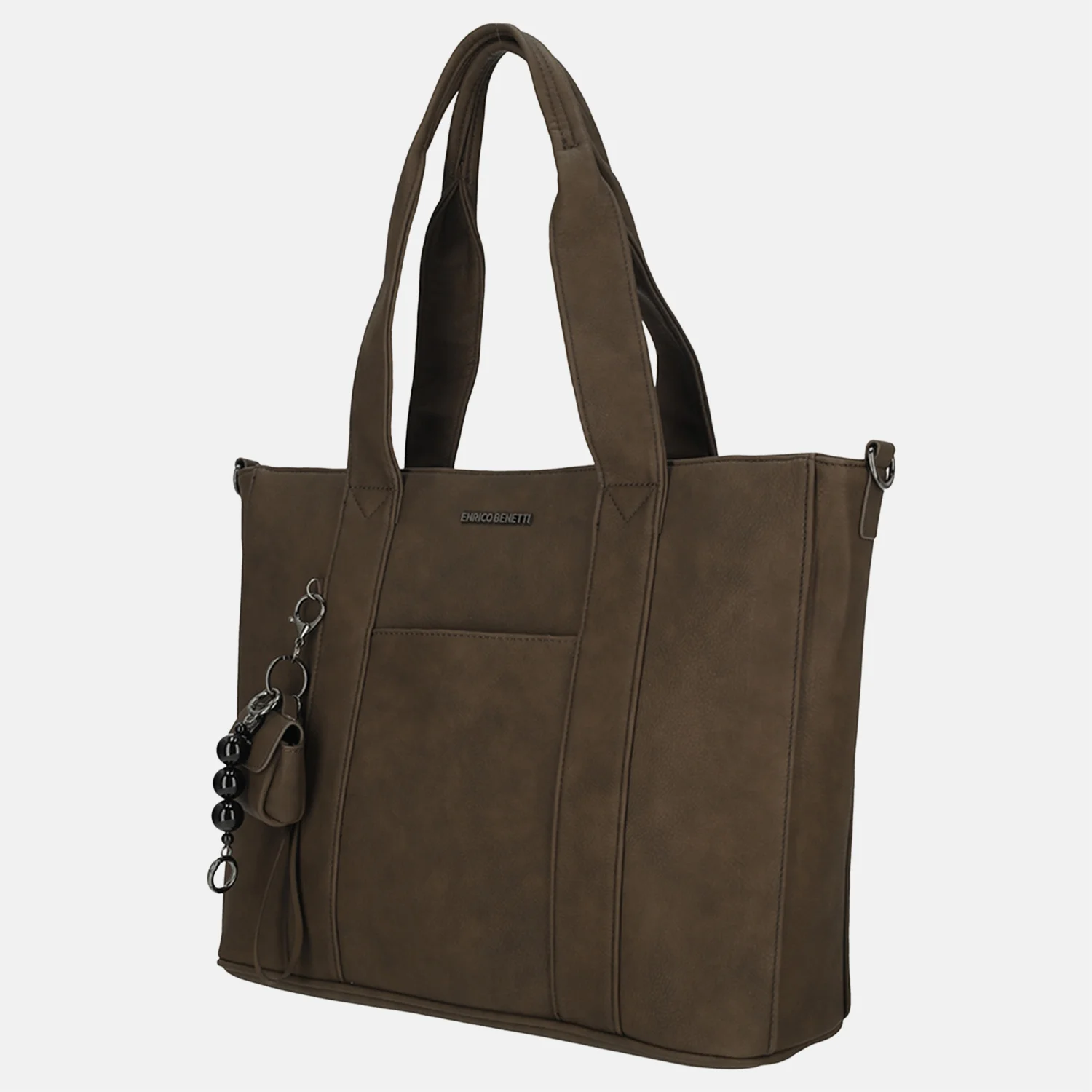Enrico Benetti Taylor shopper 15 inch donkerbruin bij Duifhuizen