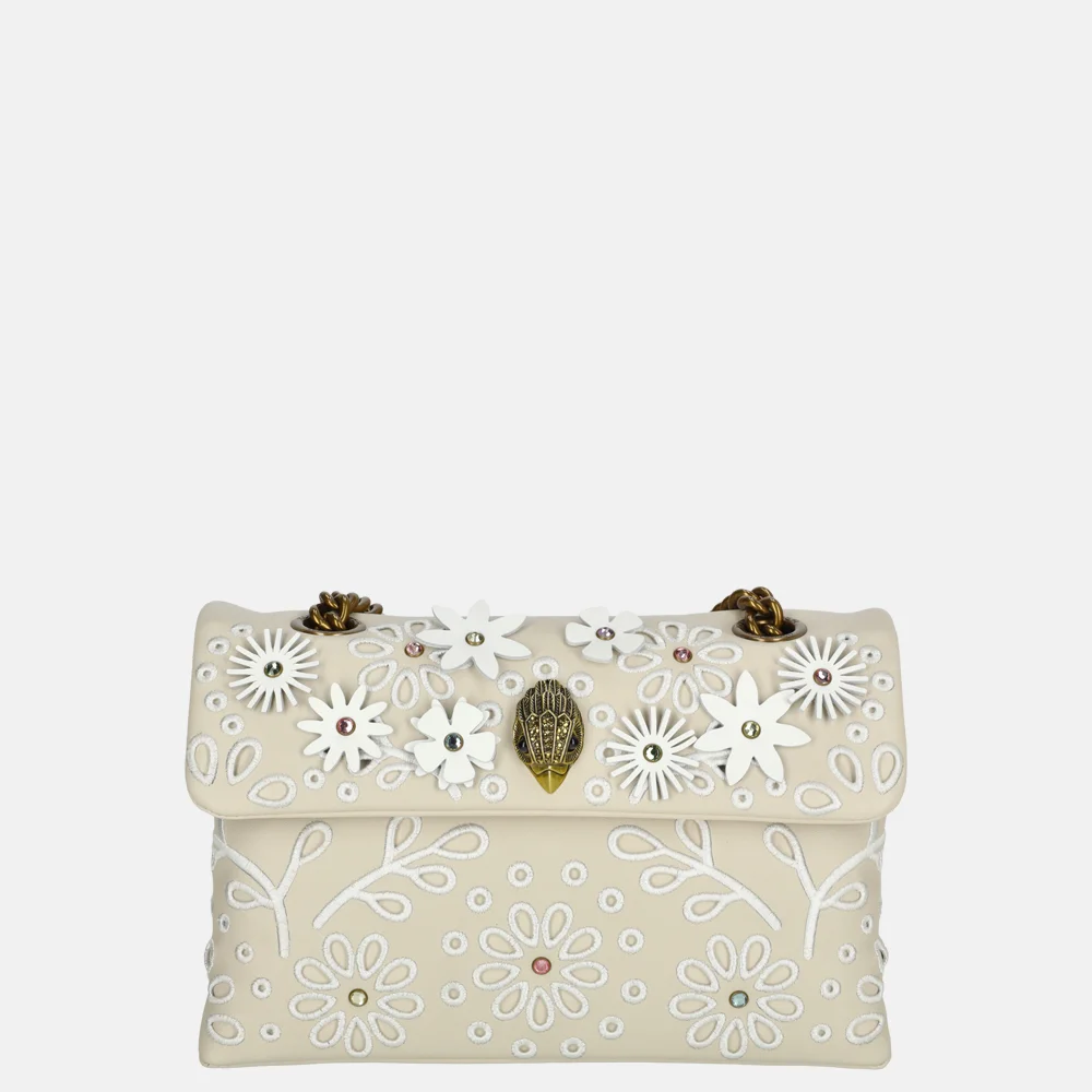 Kurt Geiger Kensington Flower schoudertas bone bij Duifhuizen
