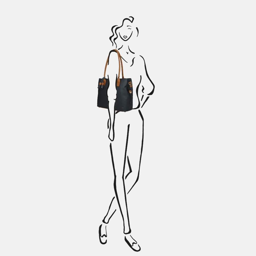 Berba Chamonix shopper navy bij Duifhuizen