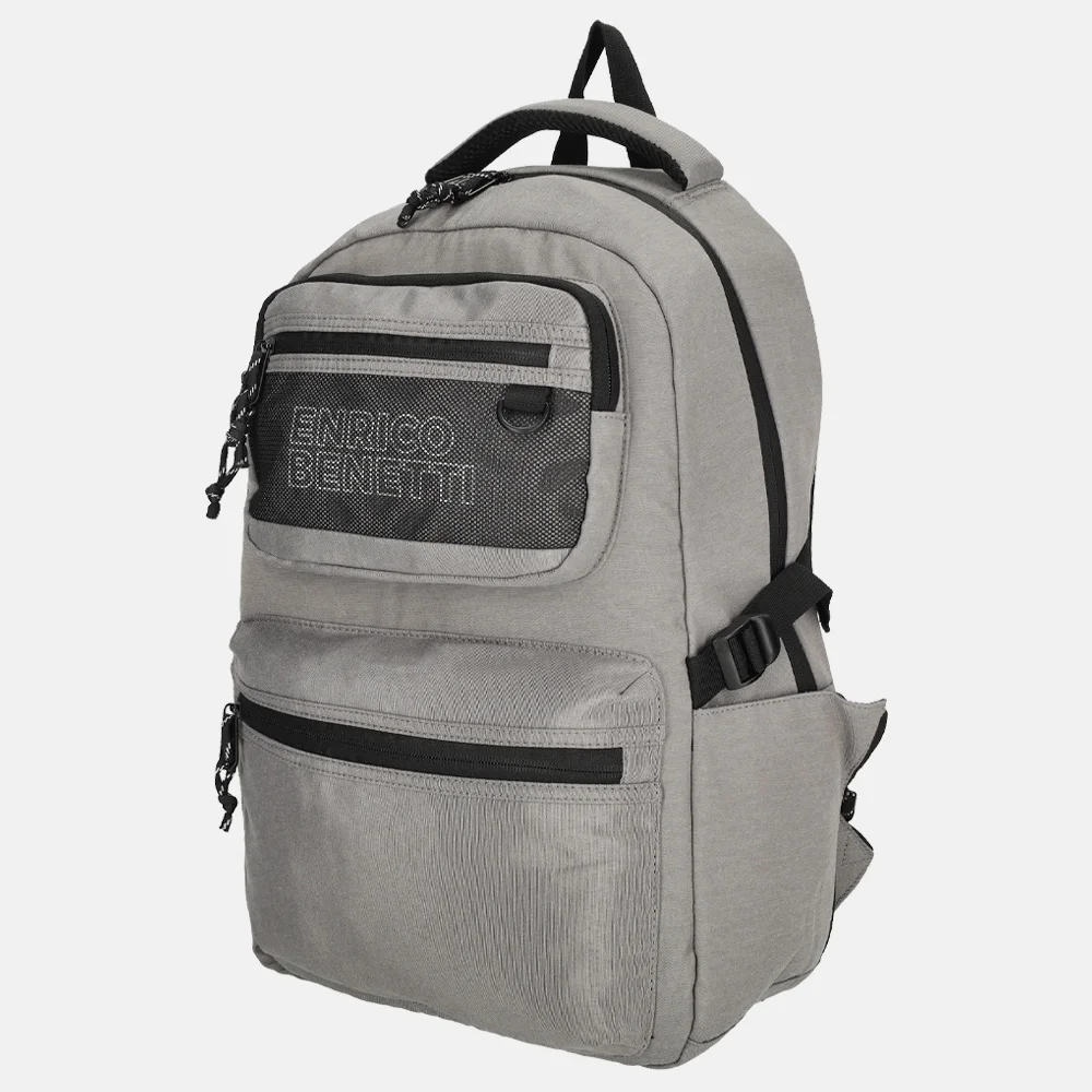 Enrico Benetti Anchorage laptoprugzak M lichtgrijs bij Duifhuizen