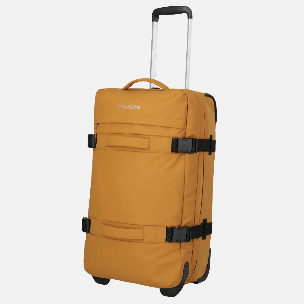 Travelite Bolonia wieltas M 63cm yellow bij Duifhuizen