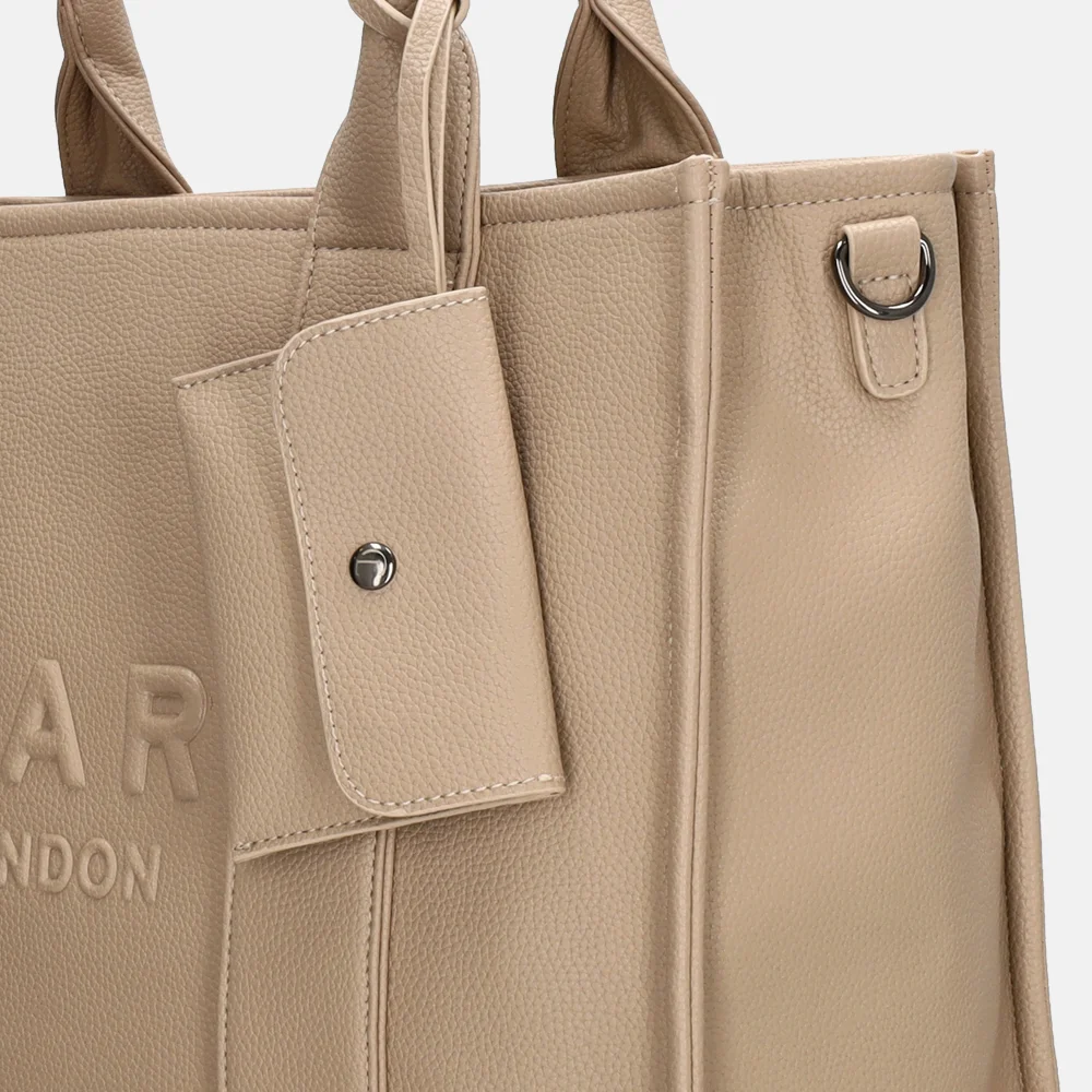 Charm London laptoptas 15 inch zand bij Duifhuizen